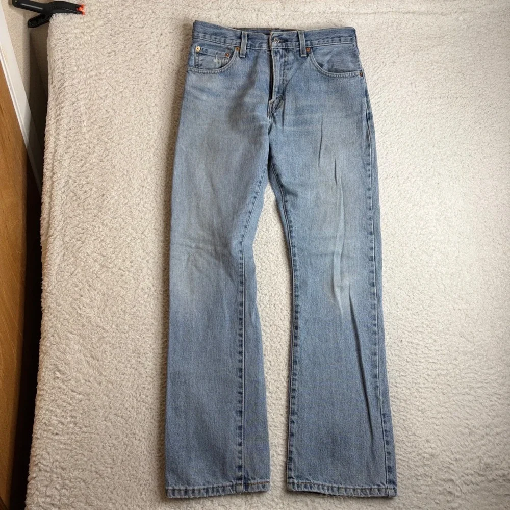 Levi 517 Mens Bootcut Jeans Light Wash Denim 30x32 western flare